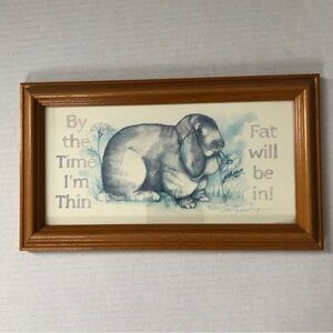 Vtg Funny Artwork Framed